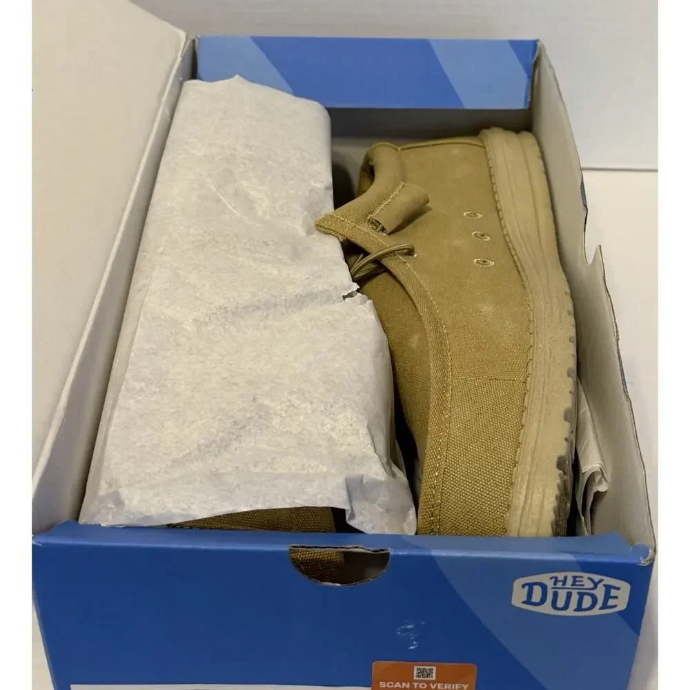 Hey Dude Wally Washed Canvas Navy Men’s Size 14 NEW NIB
